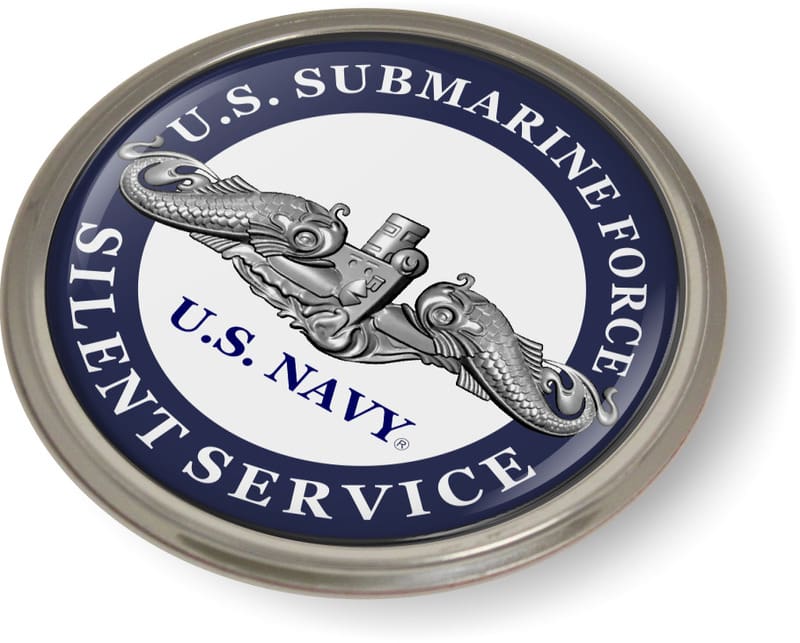 U.S. Navy Submarine Force with Silver Dolphins Emblem